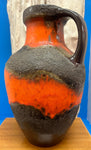 Large 1970s German Carstens Fat Lava Jug Vase