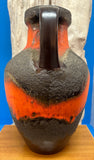 Large 1970s German Carstens Fat Lava Jug Vase