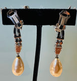 Pair of 1950s American Marcel Boucher "Glam" Earrings