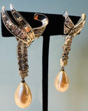 Pair of 1950s American Marcel Boucher "Glam" Earrings