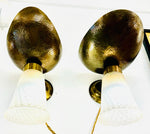 Pair of 1950s Italian Barovier Style Murano Glass Wall Sconces