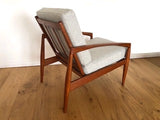 Pair of 1950s Kai Kristiansen "Paper Knife" Teak Armchairs