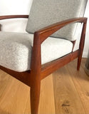 Pair of 1950s Kai Kristiansen "Paper Knife" Teak Armchairs