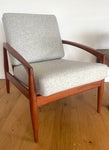 Pair of 1950s Kai Kristiansen "Paper Knife" Teak Armchairs