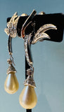 Pair of 1950s Marcel Boucher "Glam" Teardrop Earrings