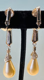 Pair of 1950s Marcel Boucher "Glam" Teardrop Earrings