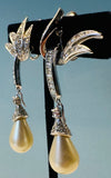 Pair of 1950s Marcel Boucher "Glam" Teardrop Earrings