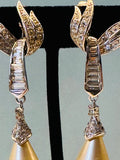 Pair of 1950s Marcel Boucher "Glam" Teardrop Earrings