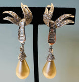Pair of 1950s Marcel Boucher "Glam" Teardrop Earrings