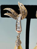 Pair of 1950s Marcel Boucher "Glam" Teardrop Earrings
