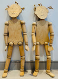 Pair of Vintage Italian Children's Wooden Mannequin