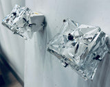 Pair of 1960s German Kinkeldey Prism Crystal Wall Lights