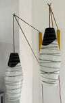 Pair of 1960s Czech Zukov Black & White Wall Lights