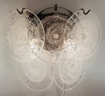 Pair of 1960s Italian Vistosi Style 5 Murano Disc Wall Lights