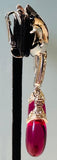 Pair of 1950s Marcel Boucher Pink Teardrop Earrings 8086E