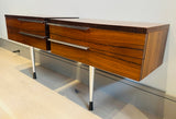 Pair of 1960s Danish Rosewood & Chrome Wall Hung Bedside Tables