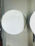 Pair of 1960s German Kaiser Leuchten Opaline Globe Wall Lights