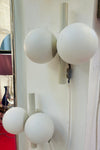 Pair of 1960s German Kaiser Leuchten Opaline Globe Wall Lights