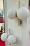 Pair of 1960s German Kaiser Leuchten Opaline Globe Wall Lights