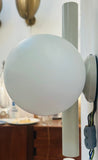 Pair of 1960s German Kaiser Leuchten Opaline Globe Wall Lights