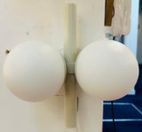 Pair of 1960s German Kaiser Leuchten Opaline Globe Wall Lights