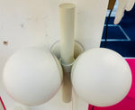 Pair of 1960s German Kaiser Leuchten Opaline Globe Wall Lights