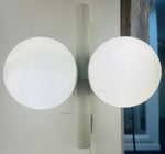 Pair of 1960s German Kaiser Leuchten Opaline Globe Wall Lights