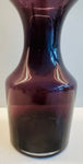 Pair of 1960s Scandinavian Purple Glass Vases