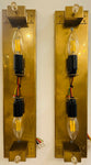 Pair of 1970s Kaiser Frosted Glass Wall Lights