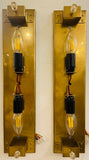 Pair of 1970s Kaiser Frosted Glass Wall Lights