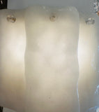 Pair of 1970s Austrian Frosted Glass Wall Lights