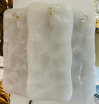 Pair of 1970s Austrian Frosted Glass Wall Lights