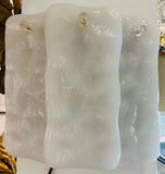 Pair of 1970s Austrian Frosted Glass Wall Lights