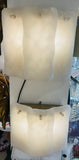 Pair of 1970s Austrian Frosted Glass Wall Lights