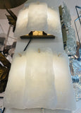 Pair of 1970s Austrian Frosted Glass Wall Lights