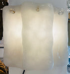 Pair of 1970s Austrian Frosted Glass Wall Lights