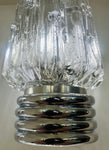 Pair of 1970s German Hoffmeister Iceberg Glass Torch Wall Lights