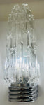 Pair of 1970s German Hoffmeister Iceberg Glass Torch Wall Lights