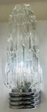 Pair of 1970s German Hoffmeister Iceberg Glass Torch Wall Lights