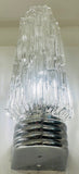 Pair of 1970s German Hoffmeister Iceberg Glass Torch Wall Lights