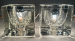 Pair of 1970s German Putzler Clear Cubed Glass Table Lamps