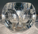 Pair of 1970s Putzler Clear Circular Convex Glass Table Lamps