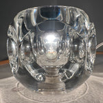 Pair of 1970s Putzler Clear Circular Convex Glass Table Lamps