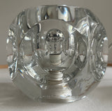 Pair of 1970s Putzler Clear Circular Convex Glass Table Lamps