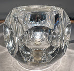 Pair of 1970s Putzler Clear Circular Convex Glass Table Lamps