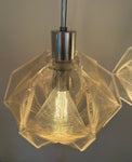 Pair of 1970s Sompex Nylon and Perspex Pendant Lights