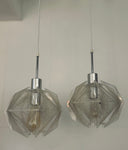 Pair of 1970s Sompex Nylon and Perspex Pendant Lights