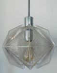 Pair of 1970s Sompex Nylon and Perspex Pendant Lights