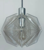 Pair of 1970s Sompex Nylon and Perspex Pendant Lights