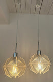 Pair of 1970s Sompex Nylon and Perspex Pendant Lights